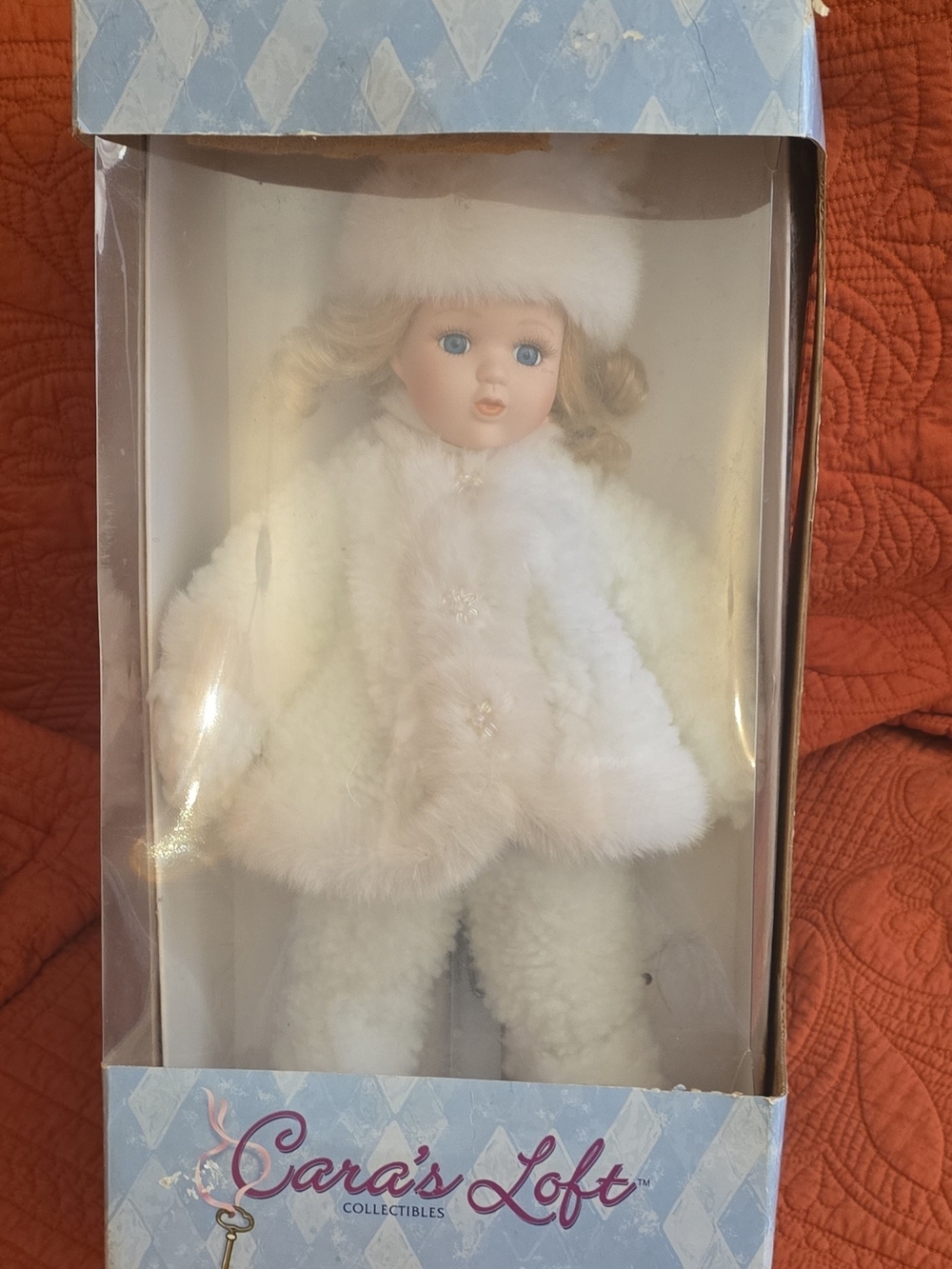 White Plush Winter Doll - Collectible Kids Toy